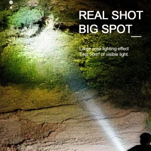 Torch Light LED Flashlight USB Rechargeable Strong Light Waterproof Flashlights Portable Camping Hiking Highlight Flashlight Outdoor Tools