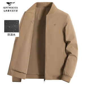 Casual Mens Jacket Septwolves Dad Shirt Style Long Sleeve Waterproof Polyester Nylon Composite Fiber Business Gentleman Spring Autumn