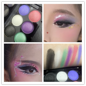 คอนซีลเลอร์ตาด้านสีสันสดใสสำหรับการแสดงบนเวที คอนซีลเลอร์ตาสีม่วง เบลล์ เบลล์ เบลล์ คอนซีลเลอร์ตาสีเขียว เบลล์ เบลล์ เบลล์