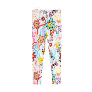 Jumping Meters 2-7T New Childrens Leggings Pants Baby Clothes Flowers Printed Full Length Kids Skinny Pants Toddler Clothes