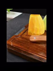 เครื่องปอกสแตนเลสพร้อมด้ามไม้สําหรับปอกและหั่นผักและผลไม้ | การทํางานที่ทนทานและราบรื่น