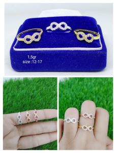 CINCIN PERAK INFINITY MP FULL / CINCIN PERAK ASLI SILVER 925 LAPIS EMAS/ CINCIN FASHION WANITA TERBARU