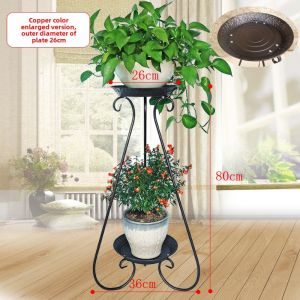 Flower Rack Multi-Layer Indoor Bracket Space-Saving Floor-Standing European-Style Iron Living Room Scindapsus Basin Frame Balcony Flower Stand