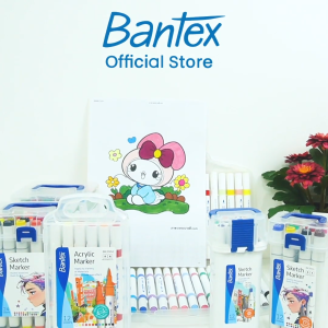 Bantex ปากกามาร์คเกอร์ ปากกา ปากกาเน้นข้อความ ปากกาเมจิก ไฮไลท์ สีสวยคมชัด อุปกรณ์การเรียน สำนักงาน Marker pen
