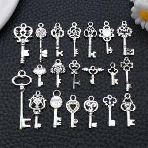 20/100pcs Mini Key Series (Includes Antique Gold/Bronze/KC Gold/Bright Silver Finishes) - Ideal for Handmade Jewelry Crafting"