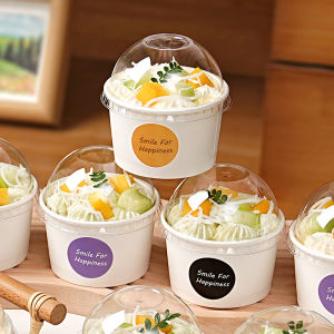 Disposable Cupped Packed Mold With Lid for Baking