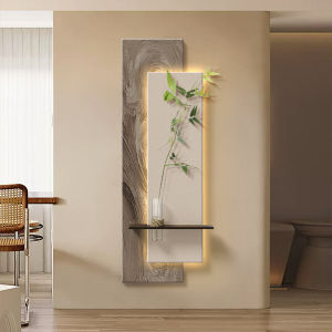 Modern Simplicity Entrance Decorative Painting Vertical Version Corridor Living Room Wabi-Sabi Style Crystal Oil Canvas Artwork