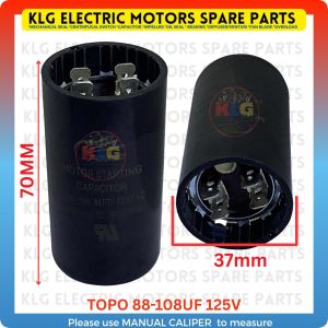Topo Starting capacitor 88-108uf 125v water pump