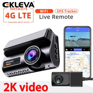 EKLEVA 4G LTE Dash Cam 2K Front and 720P Rear Live Streaming Video Remote Monitoring Parking Monitor Night Vision Car DVR