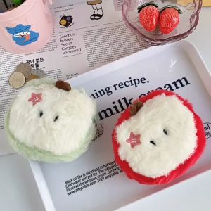Dompet Koin Bulu Fluffy Buah Apel Hijau Merah Lucu MCOB4141