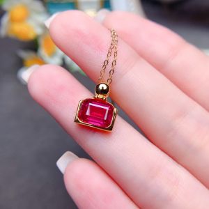 925 sterling silver pendant necklace ruby pendant beloved ruby gemstone statement necklace womens wedding luxury jewelry