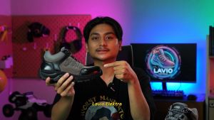 Lavio Sepatu Safety Ujung Besi Boots Premium Hiking Proyek Outdoor Touring Anti Licin Lavio elektra