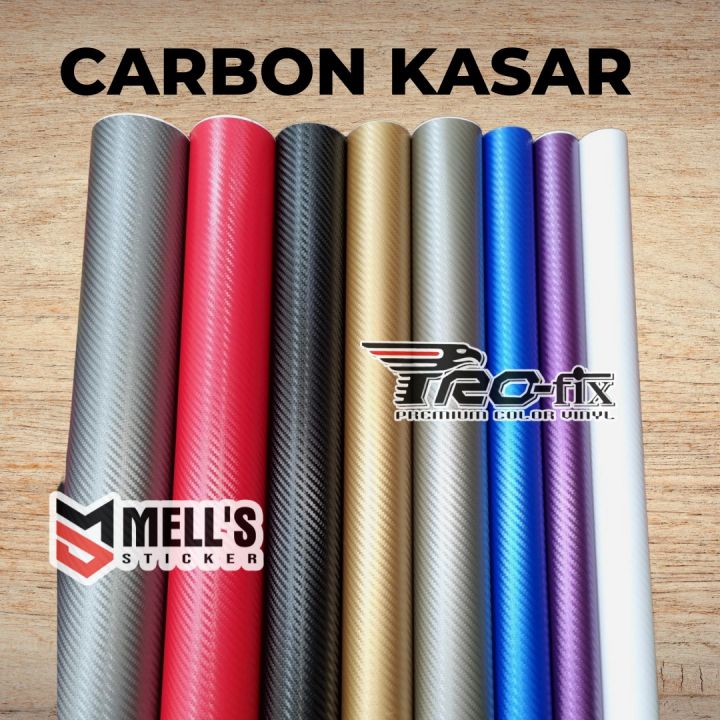 Skotlet Karbon Kasar Carbon Serat Tekstur L 45 Cm P 1 Meter Stiker