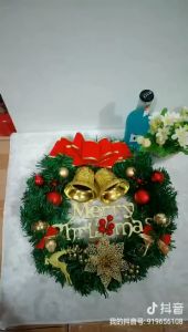 Christmas Wreath Artificial Pinecone Red Berry Garland Hanging Ornaments Front Door Wall Xmas Decorations [LOCAL SELLER]