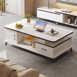 Coffee Table Sala Sofa Side Furniture Modern Wood Tempered Glass Nordic Center Table For Living Room