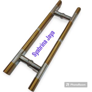 handle pintu baut tembus bentuk Oval panjang 45 cm - 60 cm  tarikan pintu rumah minimalis