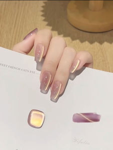 เล็บแต่งตัวด้วยมือ ตาแมว น้ำหนักเบา ใส่ได้หลายครั้ง สีสันน่ารัก ใช้งานง่าย ผลิตจากส่วนผสมที่เป็นมิตรกับผิว