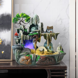 Indoor Home Creative Front Desk Waterfall Fountain Humidifier Basin View Living Room Moving Company Household Circulating Water Ornaments