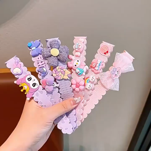 Set 3 Băng đô dán tóc nhiều hoạt hình dễ thương phong cách Hàn Quốc cho bé gái- Băng đô dán