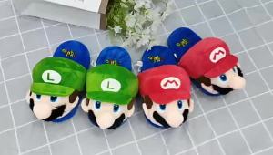 Super Mario cotton shoes cartoon cute plush slippers home indoor non-slip warm cotton slippers Gifts for Children