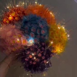 40pcs flowers artificial decor flowers bouquet gift roses with led light tulips bouquet flowers roses flower girlfriend gift artificial flower christmas decor teachers gift ideas teachers day special gift party needs decorations wedding gift ideas
