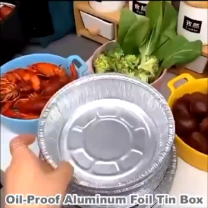 9/8/7 inches10 pcs Air Fryer Disposable Baking Aluminum Foil Tin Tray Non-Stick Steamer Round Liners Kitchen Accessorie