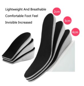 1 pair of heightened insoles mens and womens insoles rigid breathable memory foam heel lift insert insoles insoles elevator insoles