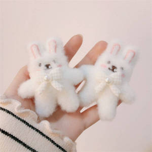 Kẹp Tóc Thỏ Dễ Thương Kẹp Tóc Lông Cừu Mùa Thu Đông Kẹp Tóc Lông Vũ Kẹp Tóc Cho Bé Gái Phụ Kiện Tóc Dễ Thương Đa Năng