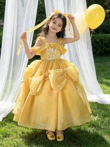 Princess Dress For Girls Yellow