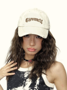 Retro สไตล์อเมริกัน หมวกเบสบอล ผู้หญิง หน้าปีกกว้าง พรางหุ่น นุ่ม เสื้อท่อนบน ตัวอักษร ฮิปฮอป หมวก อินเทรนด์ ฤดูร้อน อุปกรณ์เสริม