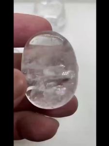 Đá Thạch Anh Lemurian Hình Bầu Dục Trong Suốt Kết Cấu Tinh Thể Tự Nhiên Dùng Trang Trí Nhà Cửa Văn Phòng Phong Cách Hoài Cổ Retro.
