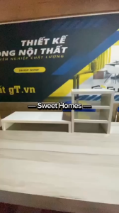Sweet Homes - Combo kệ kê máy tính và kệ gỗ đa năng để bàn làm việc dày 17mm sắp xếp gọn gàng góc học tập