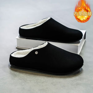 Large Size Mens Office Slip-On Cotton Slippers Soft Bottom Birkenstock Style Thong Slippers Breathable Flat Heel Rubber Sole