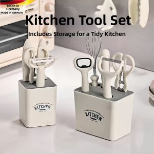 Besee | Kitchen Knife Set With Scissors Peeler Bottle Opener Storage Rack