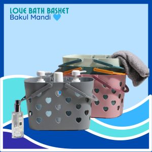 Love Design Bath Basket Toiletries Basket with Handle Bakul Mandian