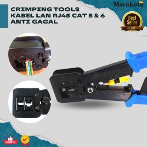 ANTI GAGAL !! Tang Kupas Kabel Crimping LAN Multifungsi Wire Stripper Crimping tools RJ45 CAT 5 dan CAT 6