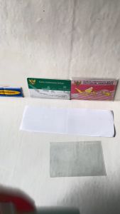 SATU SET PELINDUNG KARTU STICKER INDENTITAS DAN PLASTIK BENING KTP BPJS KIA SIMTEBAL GLOSSY BENING