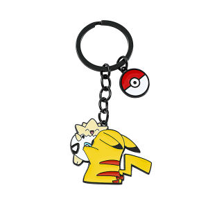 Bandai | Pokémon Anime Figure Pikachu Keychain Classic Cute Squirtle Psyduck Keyrings For Friends Pendamt Accessories Gifts