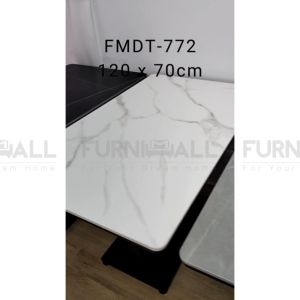 FURNIMALL Cafe table Sintered Stone/ Dining Table/Meja makan kafe /Meja Kopi / Stone Table/Balcony/ Restaurant Hot pot餐桌