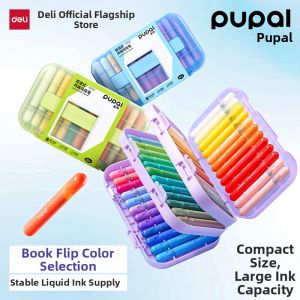 deli | Waterproof Straight-Fluid Washable Childrens Markers 24 Pcs