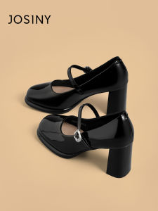 Josiny | Elegant Comfortable Thick Heeled Mary Jane Shoes with Platform