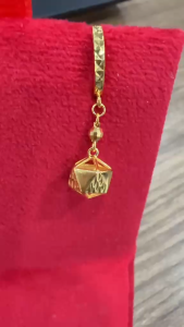 Poh Heng Jewellery 22K Prism Dangling Earrings in Yellow Gold [Price By Weight]