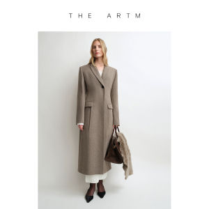 Tailored Fit Notch Lapel Wool Coat 100% Wool