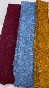 OLEVO | African Nigerian Water Soluble Lace Fabric Hollow Out Rhinestones Guipure Cord Lacel High Quality for Women Wedding Dress Sewing