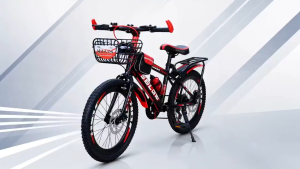 Kids Mountain Bike 18 20 22 Inch High Carbon Steel Frame 7 Speed Bicycle with Thick Tires Front Basket Rear Rack Riding Bag and Aluminum Water Bottle