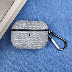 Hard shell protective case for AirPods Pro3 denim leather surface scratch-resistant with carabiner