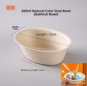 NUOXIAN | Disposable Durable Paper Bowls for Takeaway Business Biodegradable