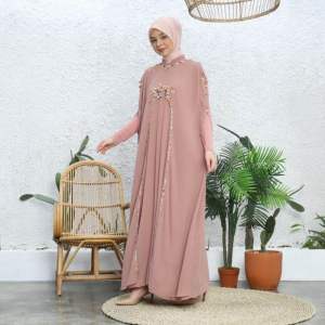PROMO Kaftan Raisa Dengan Manset Baju Lebaran Hari Raya Wanita Muslimah Hijabbers Viral Tiktok Bahan Ceruty Premium Mewah Real Pict 100% Fashionable Mode Terkini Originals