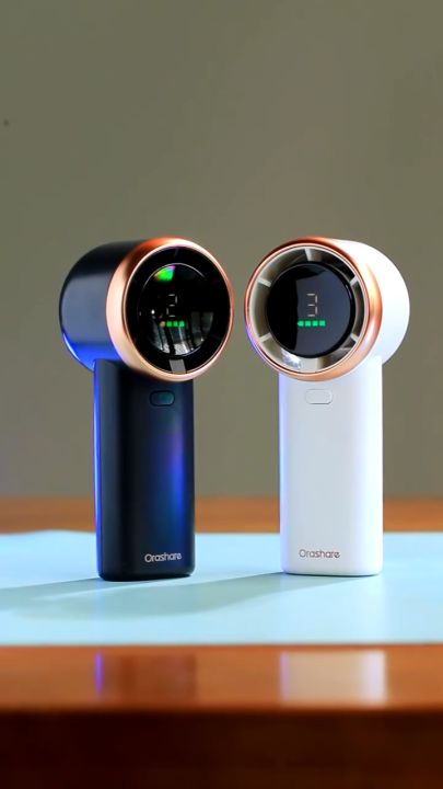 Orashare HF03 Mini Fan Portable Rechargeable 3 Wind Speeds Handy and Lightweight With Built in 1500mAh Digital Display Long Battery Mini Handheld Fan For Commuting To Work And Outdoor Sports
