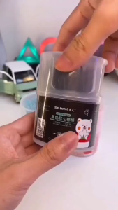 Fine Cotton Clean Care Duo Swab 2-in-1 Ear Pick with Durable Cotton Buds Fiber Container